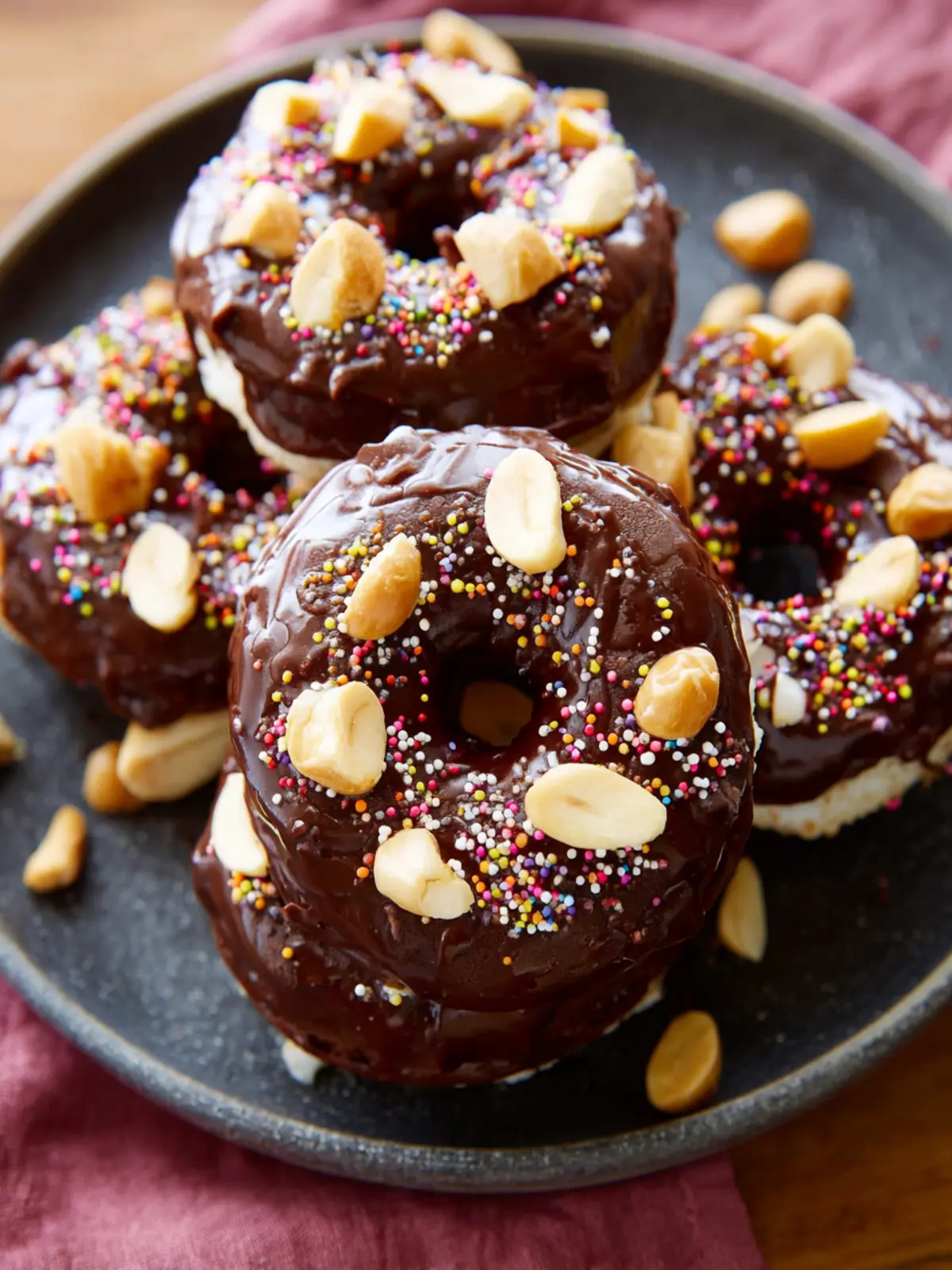 Chocolate Apple Donuts First Image