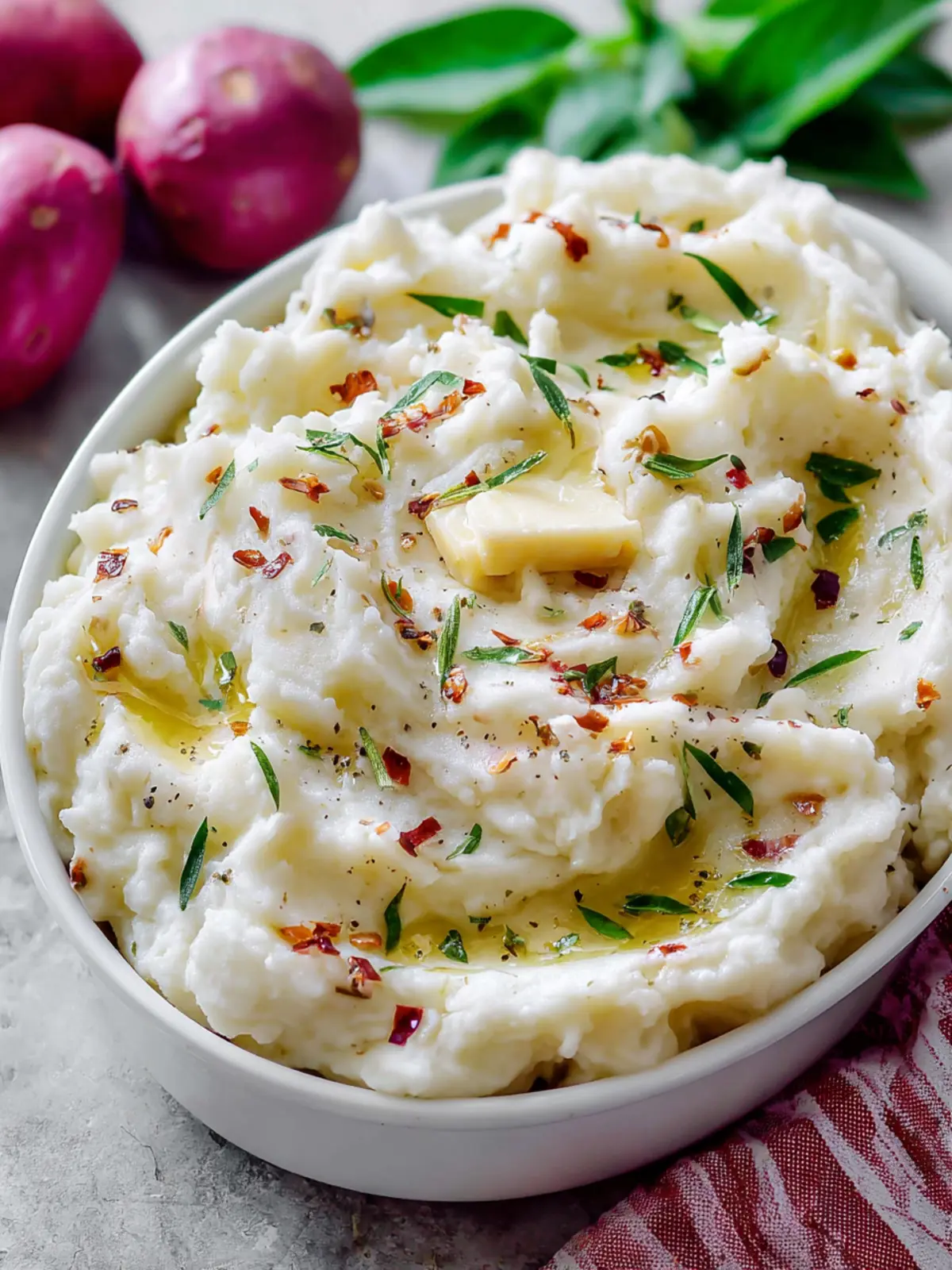 Creamy Garlic Mashed Potatoes (with red potatoes) First Image