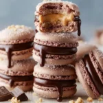 Chocolate Peanut Butter Macarons First Image