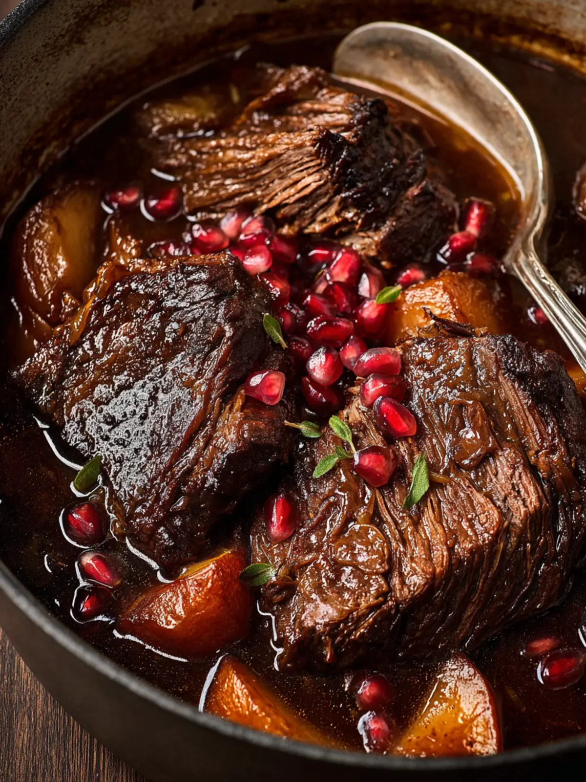 Balsamic Pomegranate Braised Pot Roast First Image