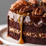 Chocolate Caramel Turtle Cake First Image