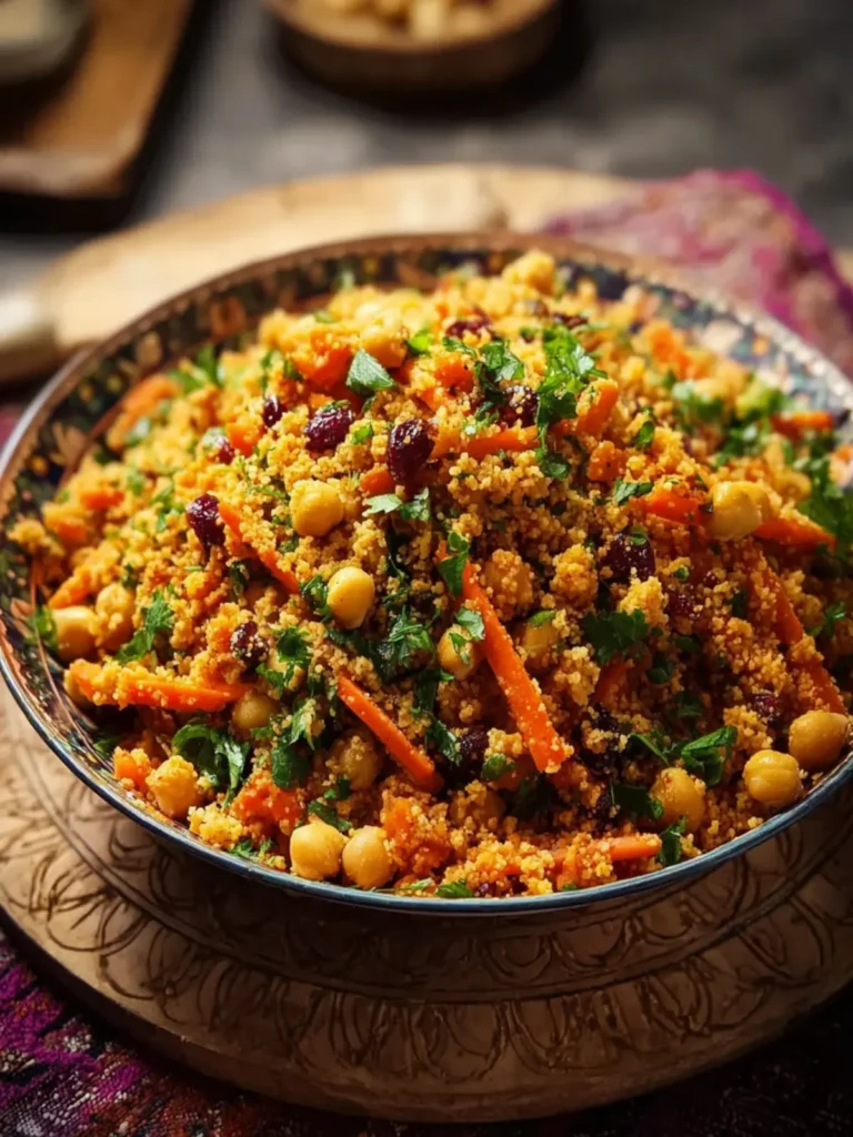 Moroccan-Spiced Chickpea and Carrot Couscous Salad First Image
