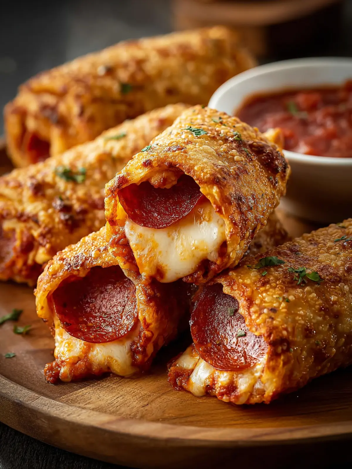 High Protein Beef Pepperoni Pizza Rolls – Cheesy & Crispy! First Image