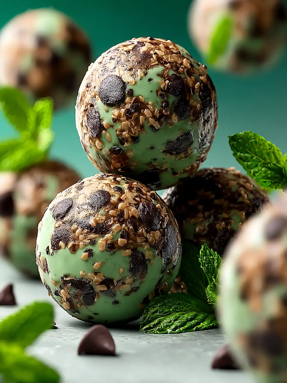 Delicious Mint Chocolate Chip Protein Balls Recipe for Energy! First Image