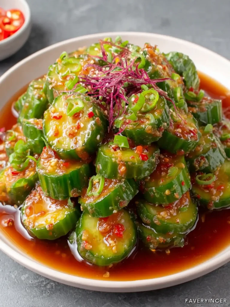 Spicy Asian Cucumber Salad First Image
