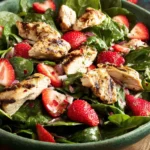 Chicken Strawberry Spinach Salad with Ginger-Lime Dressing First Image