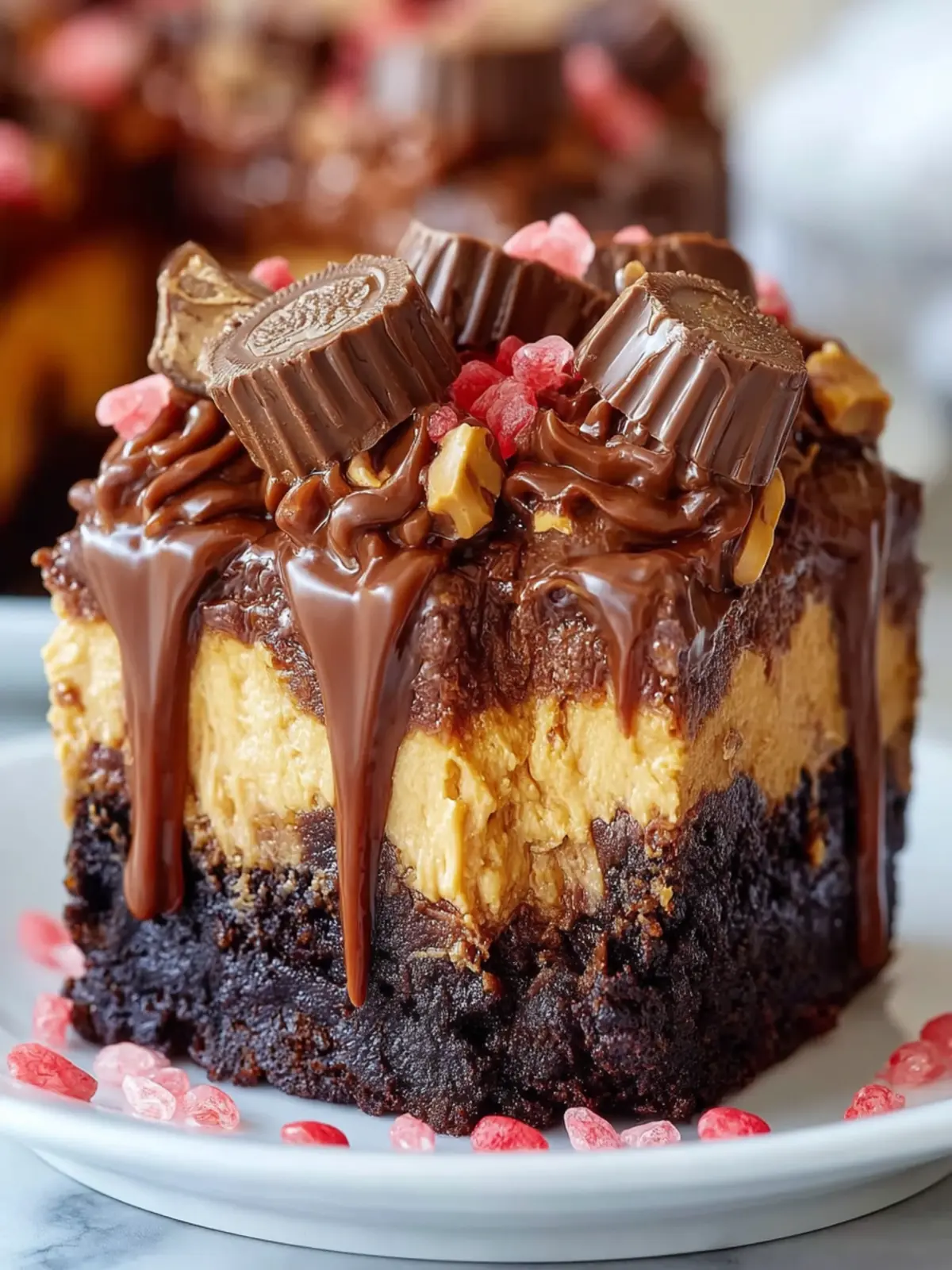 Reese’s Peanut Butter Cup Earthquake Cake First Image