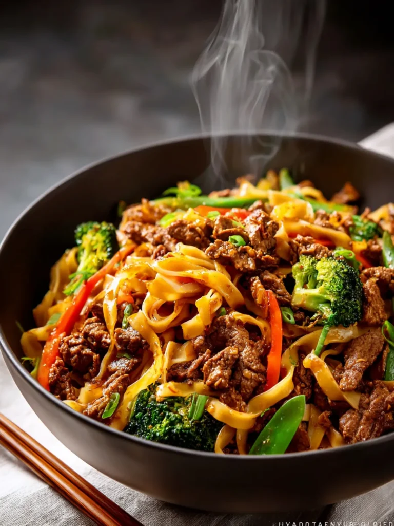 Firecracker beef and veggie noodle bowls First Image