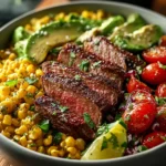 Delicious Steak Avocado Corn Bowl Recipe for Healthy Eating First Image