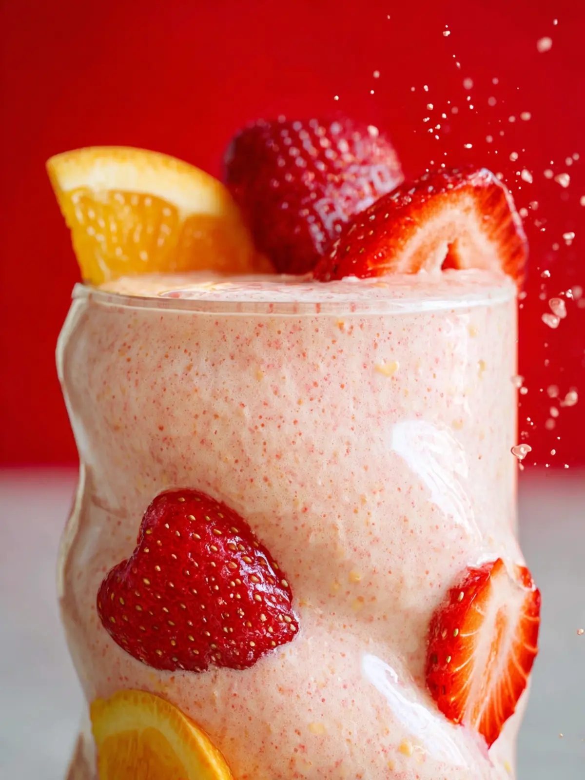 Banana Strawberry Orange Cottage Cheese Smoothie First Image