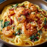 Creamy Sun-Dried Tomato Shrimp Pasta First Image