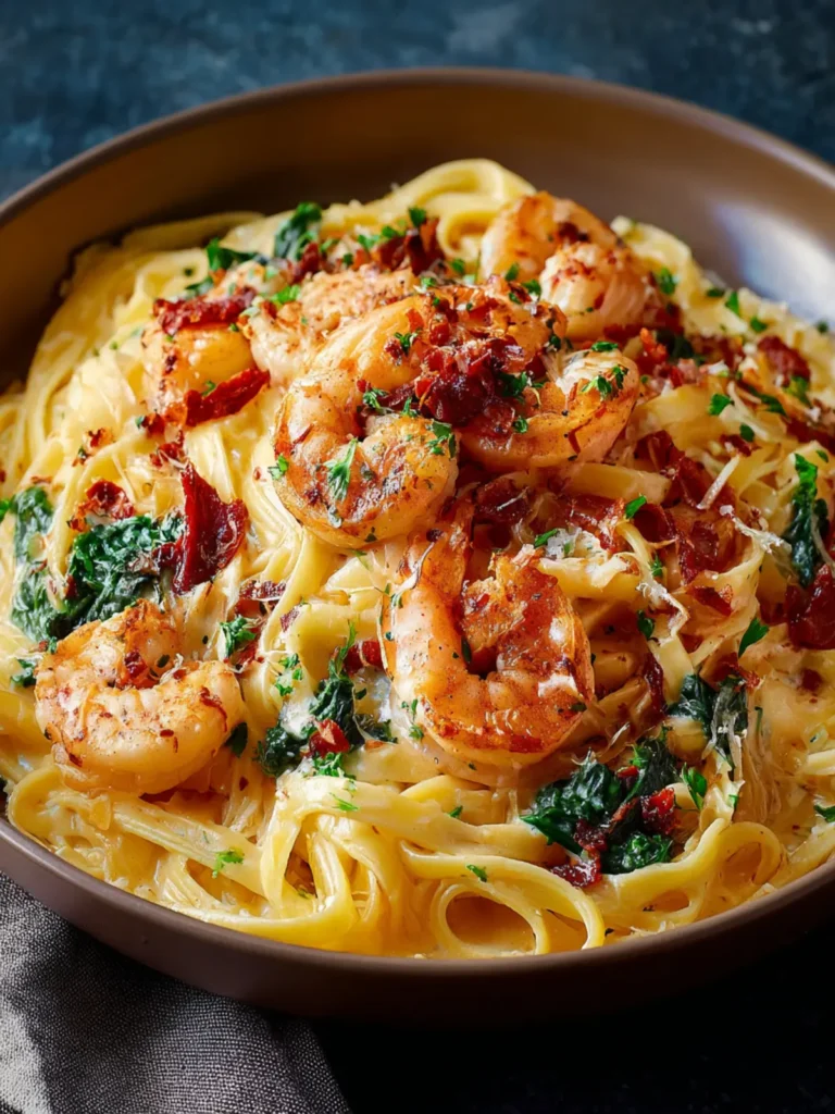 Creamy Sun-Dried Tomato Shrimp Pasta First Image