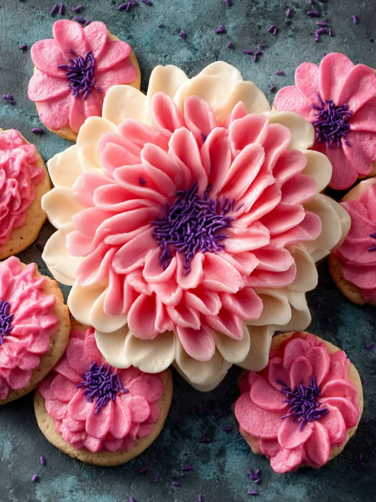 Easy Flower Cookies {Buttercream} First Image