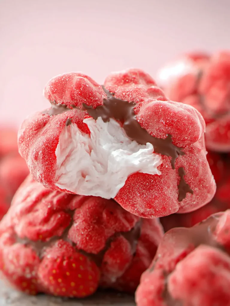 Easy Frozen Strawberry Yogurt Clusters First Image