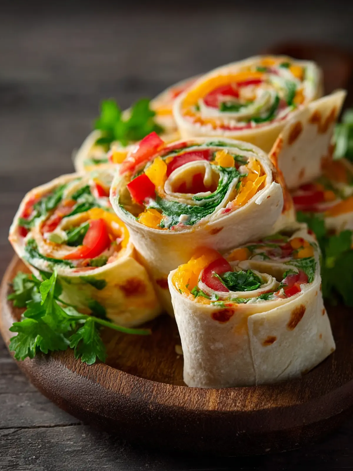 Fresh Vegetable Tortilla Roll Ups First Image