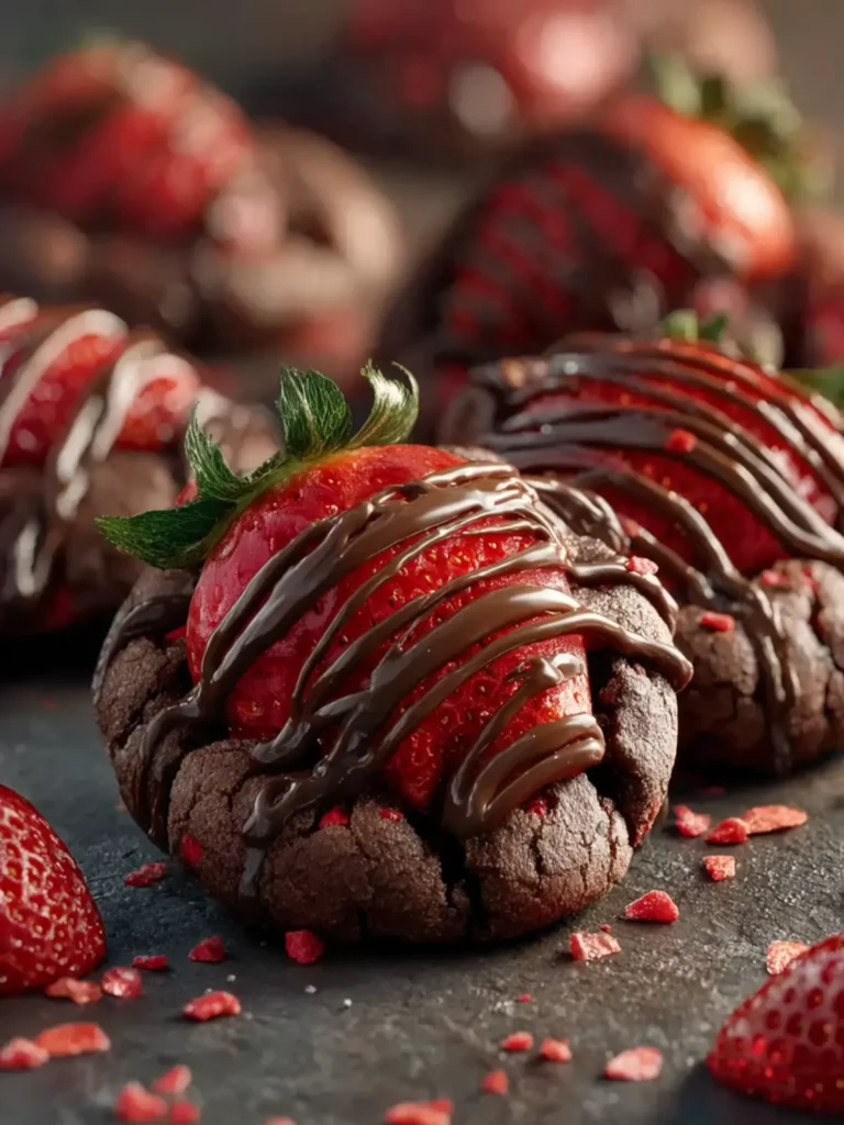 Chocolate Covered Strawberry Cookies First Image
