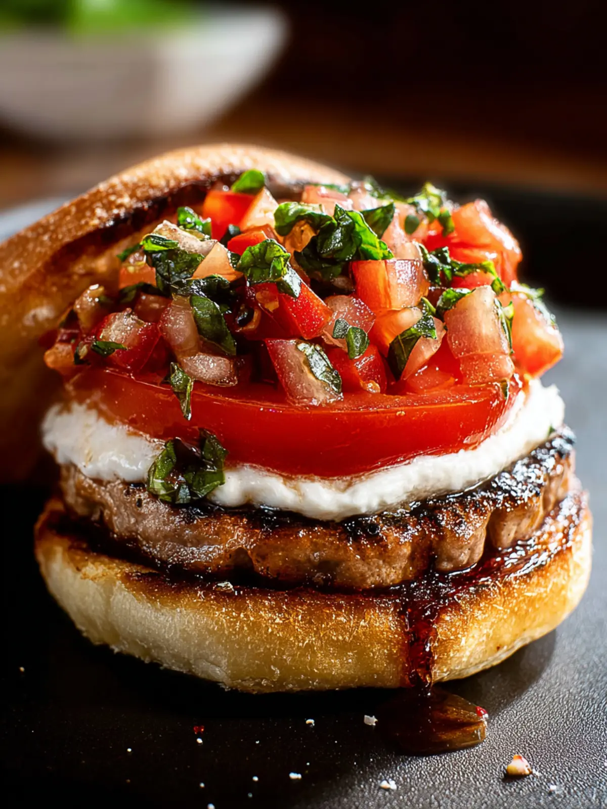 Irresistible Bruschetta Burgers: A Flavor Explosion! First Image