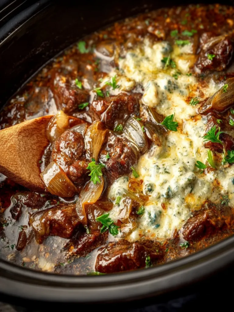 Crock Pot French Onion Beef Tips First Image