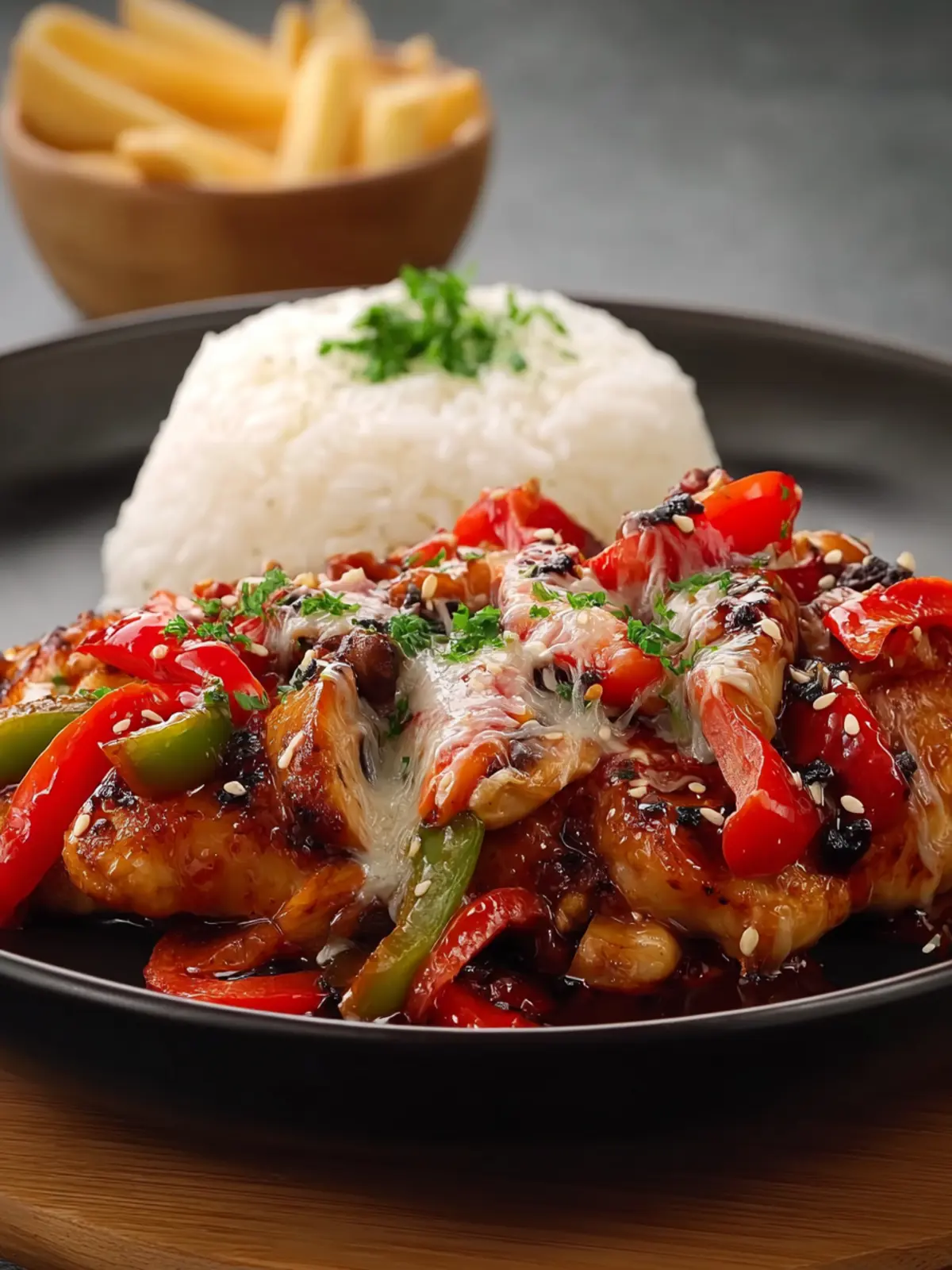 Mushroom Pepper Chicken First Image