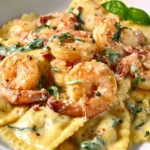 Creamy Tuscan Shrimp Ravioli First Image