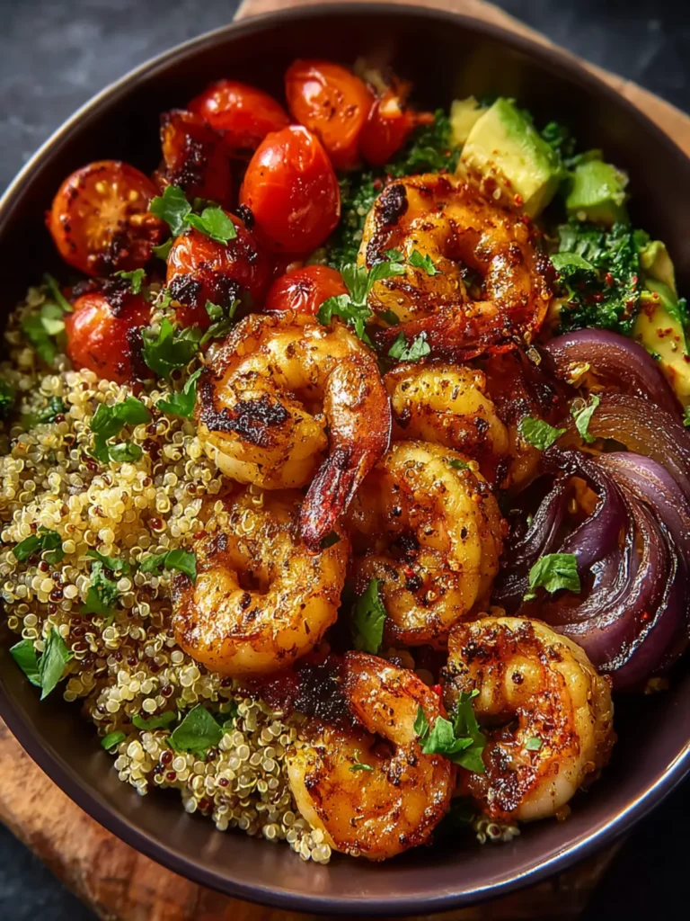 Healthy Grilled Shrimp Quinoa Bowl First Image