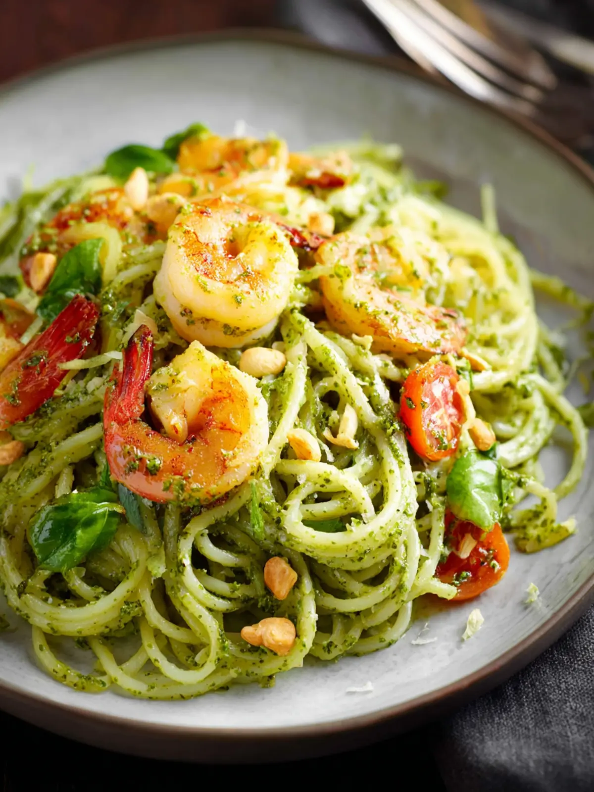 Shrimp Pesto Pasta First Image