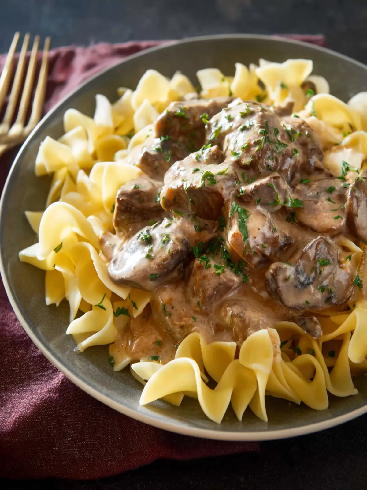 Slow Cooker Beef Stroganoff First Image