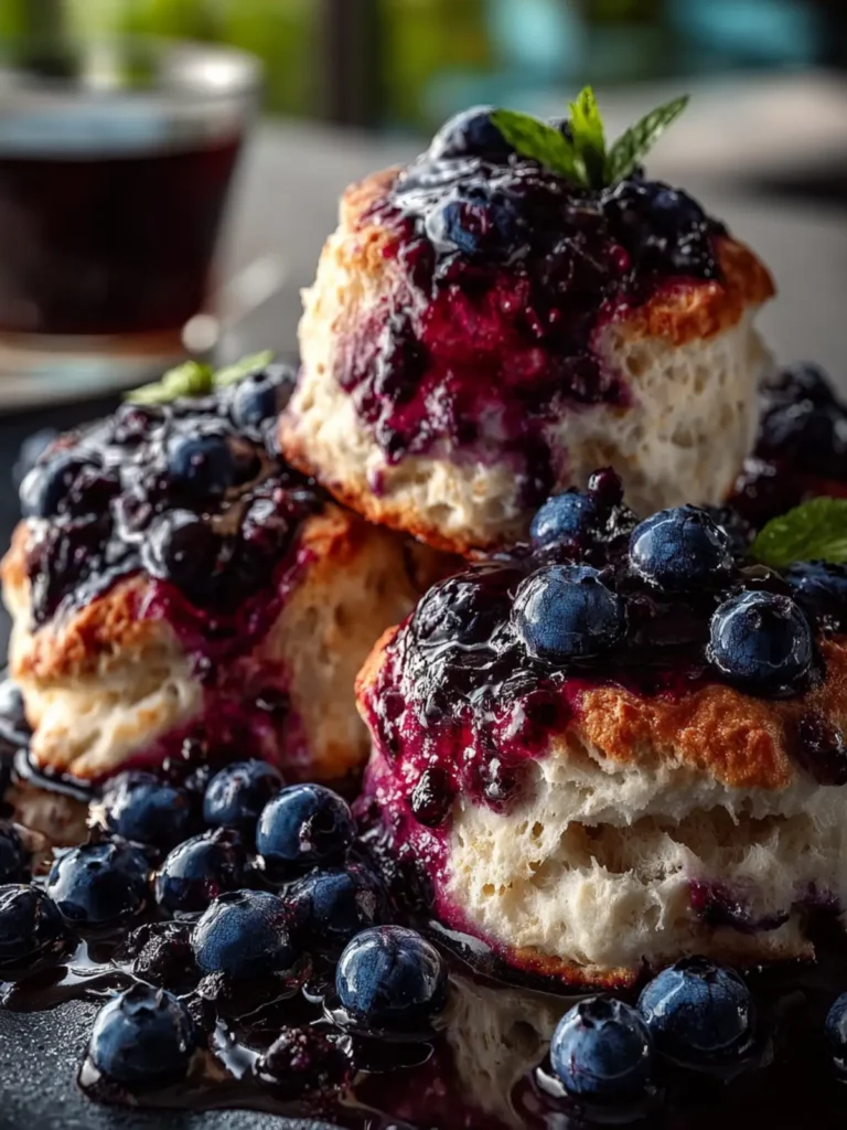Delicious Blueberry Butter Swim Biscuits First Image
