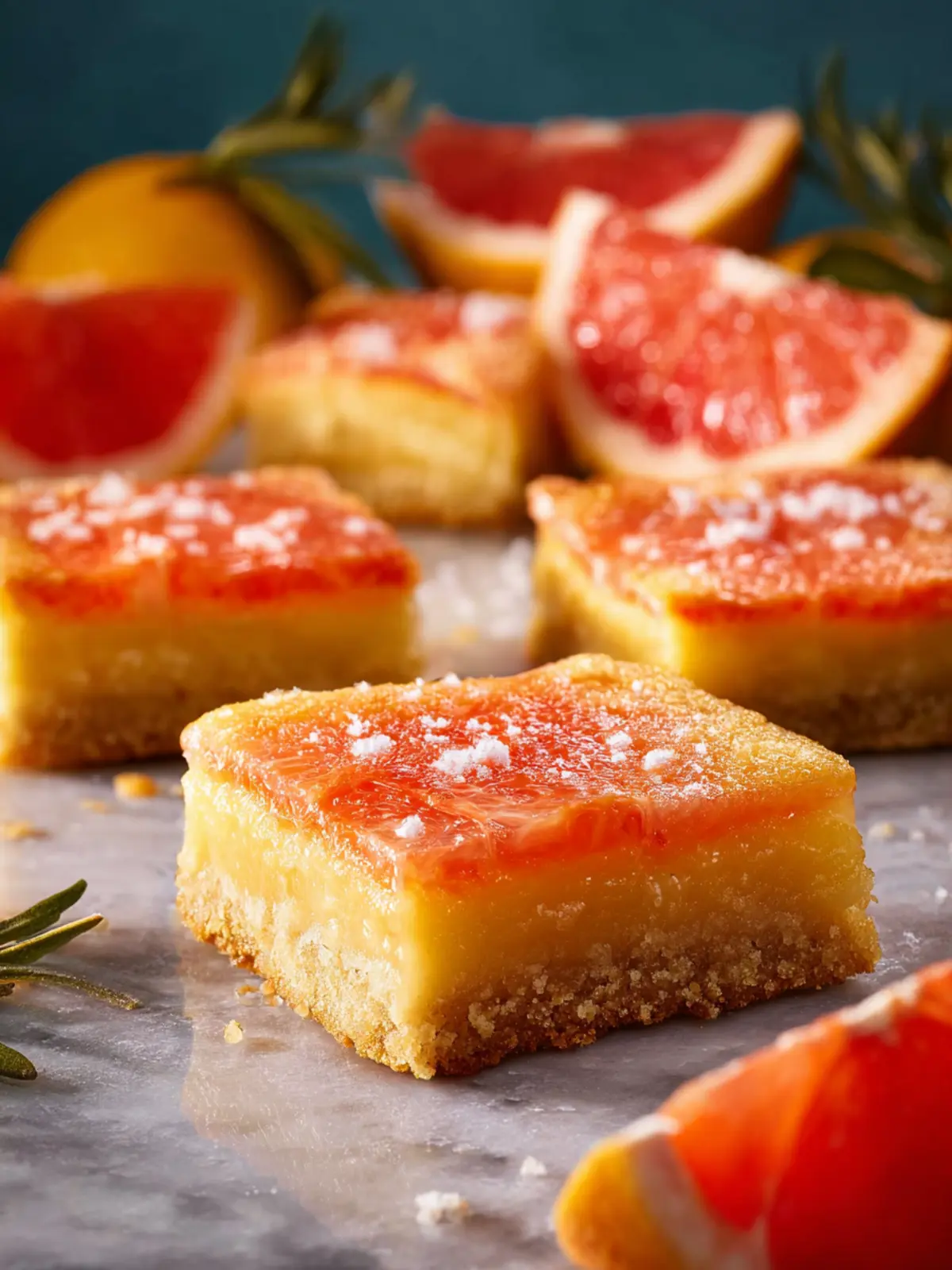 Grapefruit Bars on Brown Butter Shortbread Crust First Image