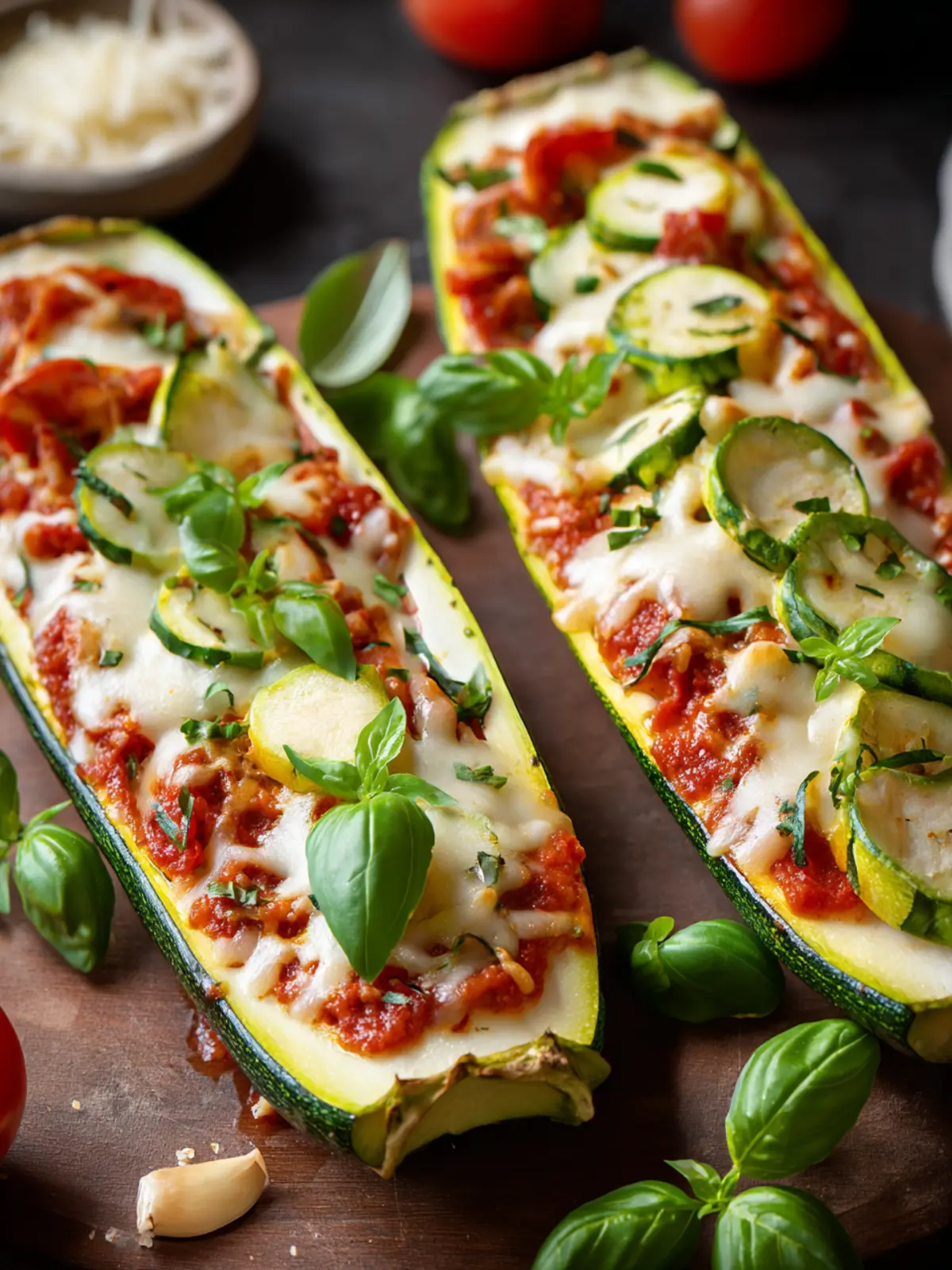 Zucchini Pizza Boats Recipe First Image