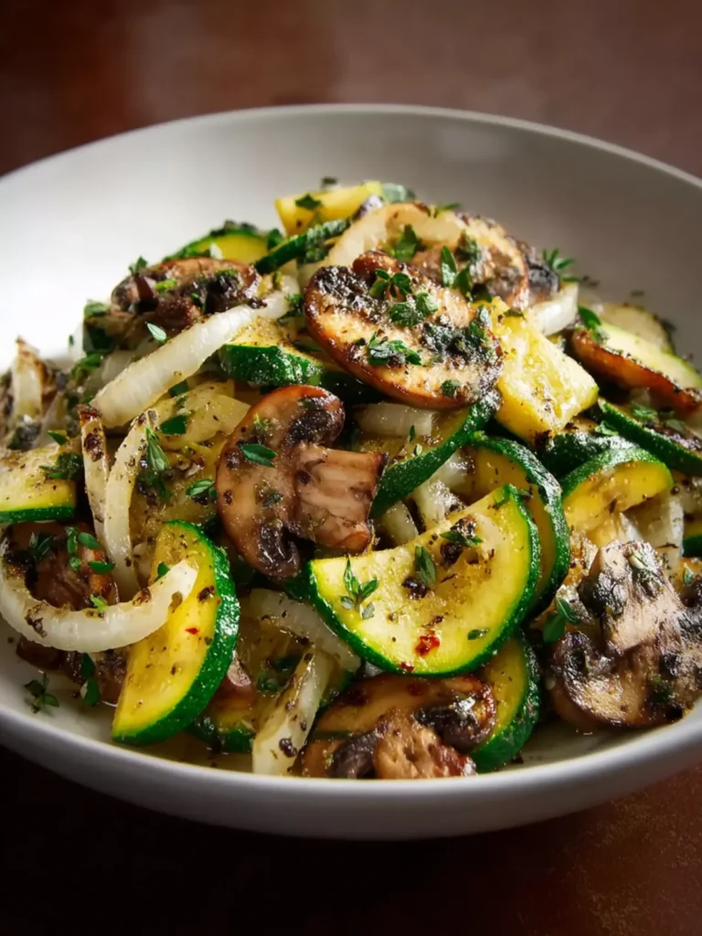 Sautéed Zucchini, Mushrooms and Onions First Image