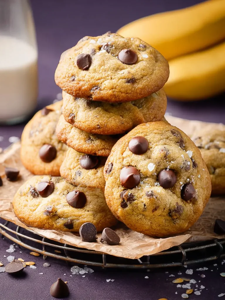 Banana Chocolate Chip Cookies First Image