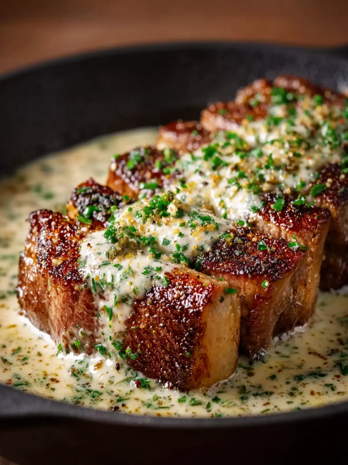 Garlic Butter Steak Parmesan Cream First Image