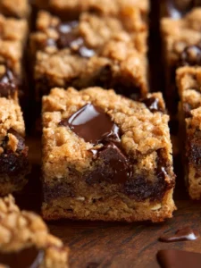 brown butter oatmeal chocolate chip bars First Image