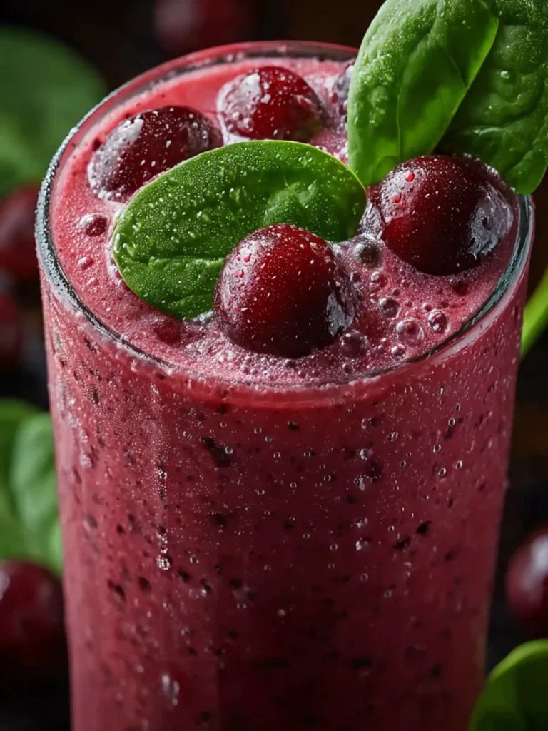 cherry spinach smoothie First Image
