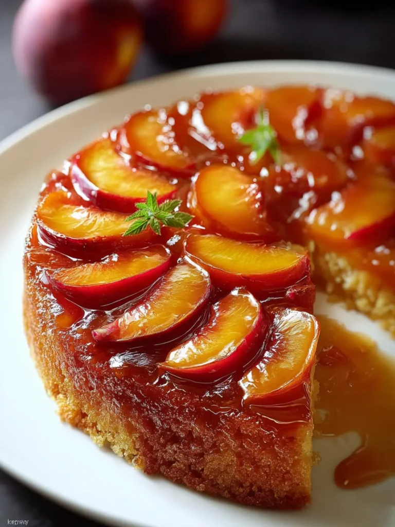 peach honey upside down cake First Image
