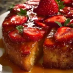 strawberry honey upside down cake First Image