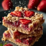 strawberry oatmeal bars First Image